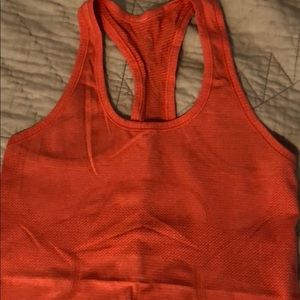 Swiftly orange Racerback tank lululemon size 4